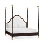 Four Poster Ebonised & Gilded UK Queen Bed