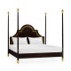 Four Poster Ebonised & Gilded UK Queen Bed