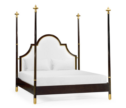 Four Poster Ebonised & Gilded US King Bed