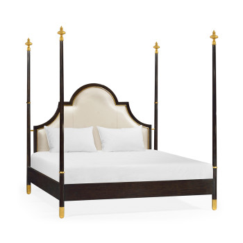 Four Poster Ebonised & Gilded US King Bed