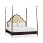 Four Poster Ebonised & Silver-Leaf US King Bed