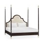 Four Poster Ebonised & Silver-Leaf US King Bed