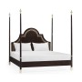 Four Poster Ebonised & Silver-Leaf US King Bed