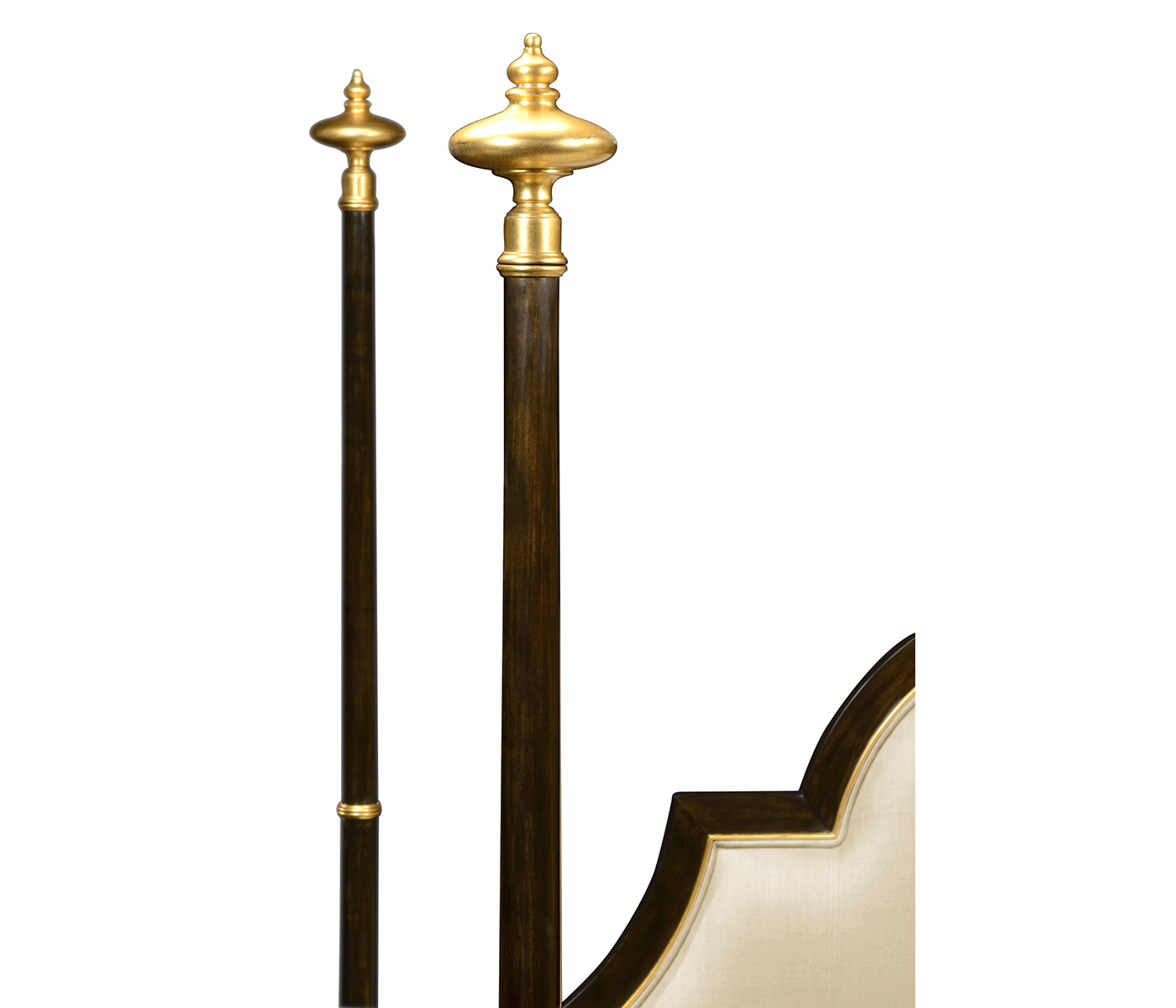 Four Poster Ebonised & Gilded US Queen Bed