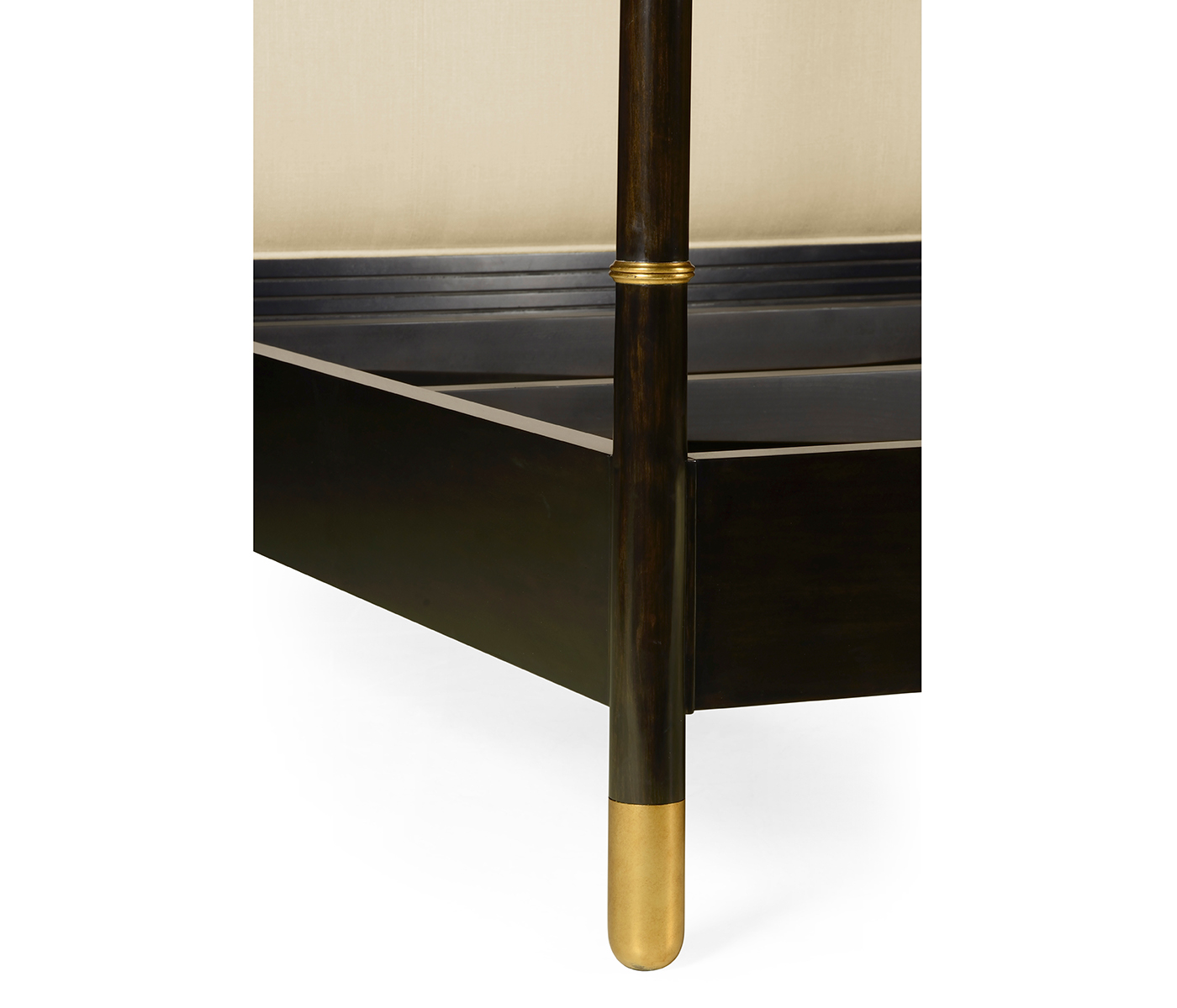 Four Poster Ebonised & Gilded US Queen Bed