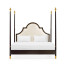 Four Poster Ebonised & Gilded US Queen Bed