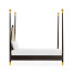 Four Poster Ebonised & Gilded US Queen Bed