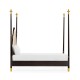 Four Poster Ebonised & Gilded US Queen Bed