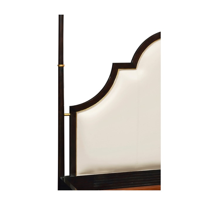 Four Poster Ebonised & Gilded US Queen Bed