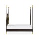 Four Poster Ebonised & Gilded US Queen Bed