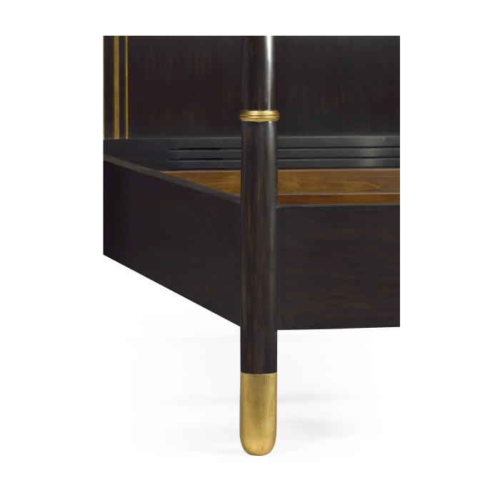 Four Poster Ebonised & Gilded US Queen Bed