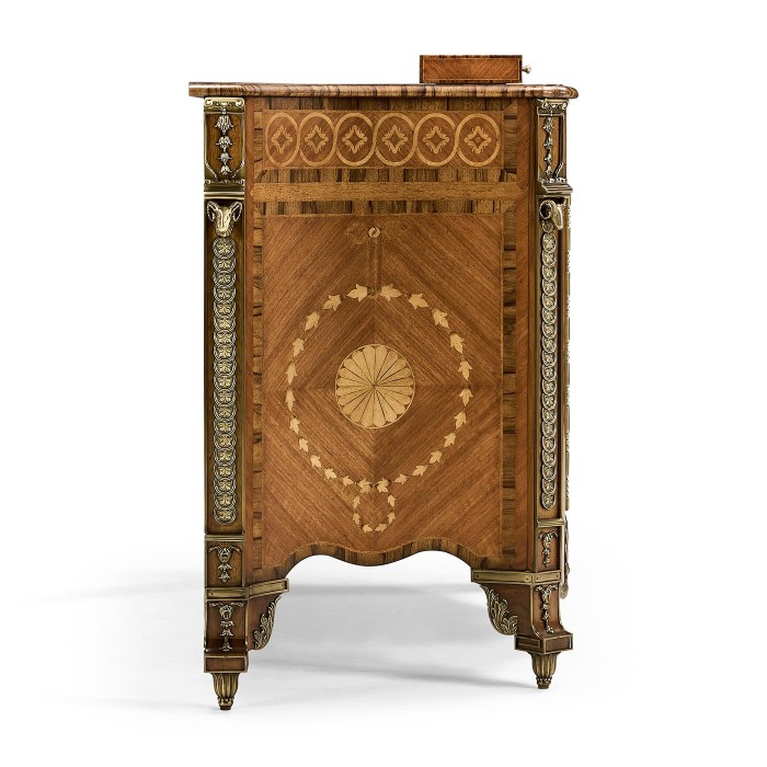Chippendale Style Inlaid Cabinet Chest of Drawers