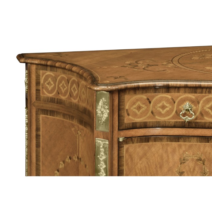 Chippendale Style Inlaid Cabinet Chest of Drawers