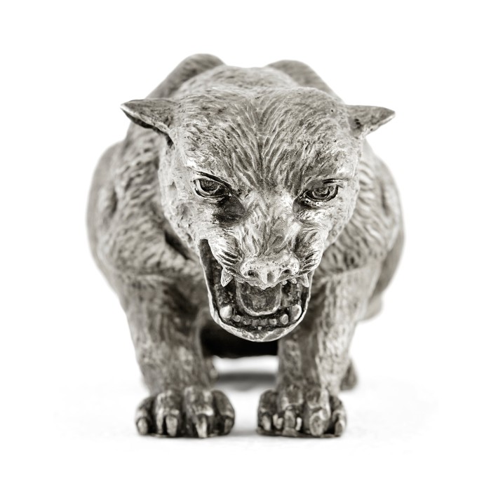 Antique White Brass Panther