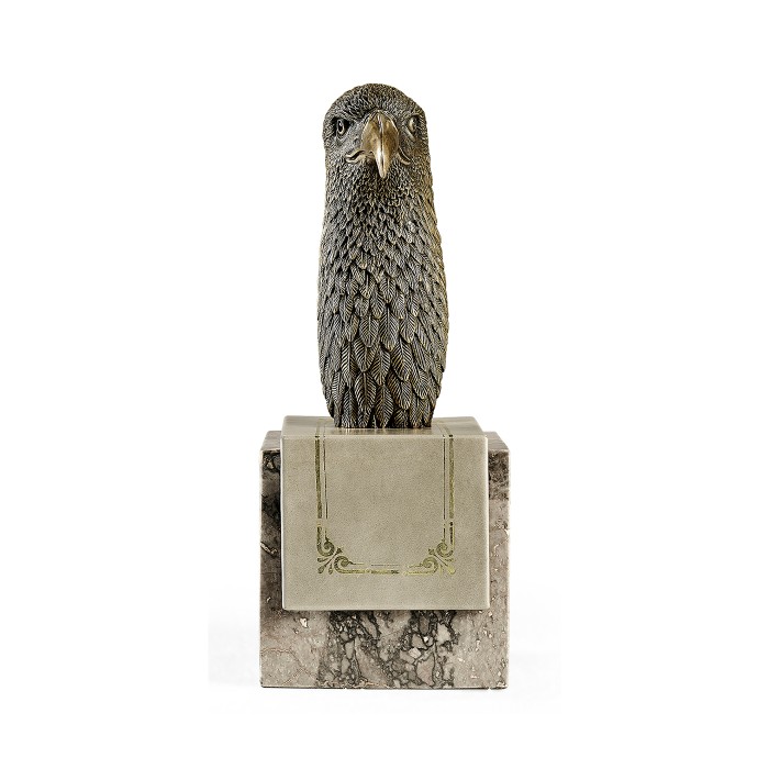 Anitque Dark Bronze Bald Eagle Head