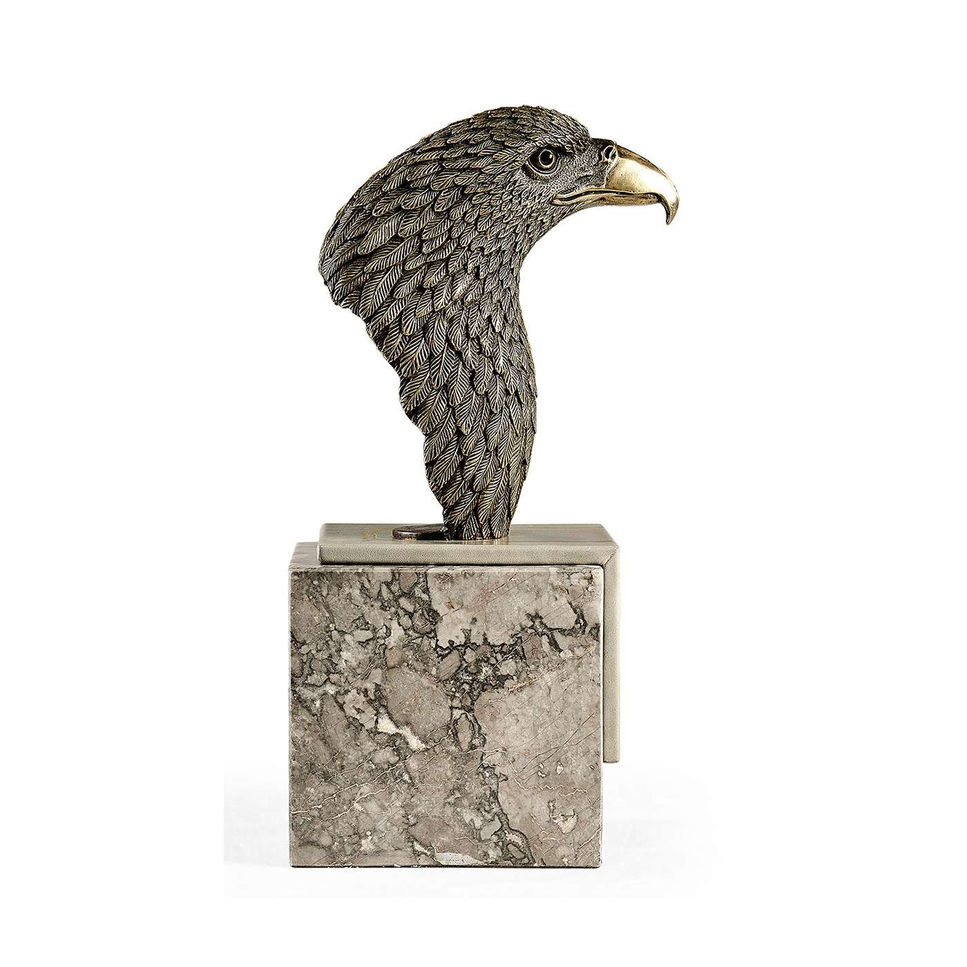 Anitque Dark Bronze Bald Eagle Head