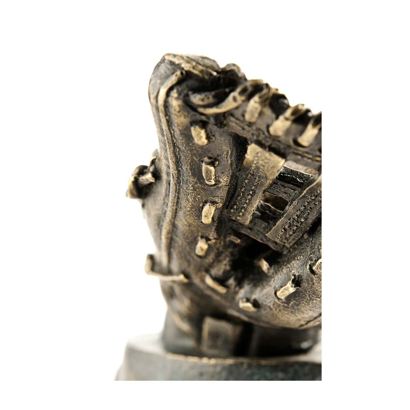 Antique Dark Bronze Baseball Mitt & Ball