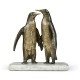 Anitque Dark Bronze Penguins