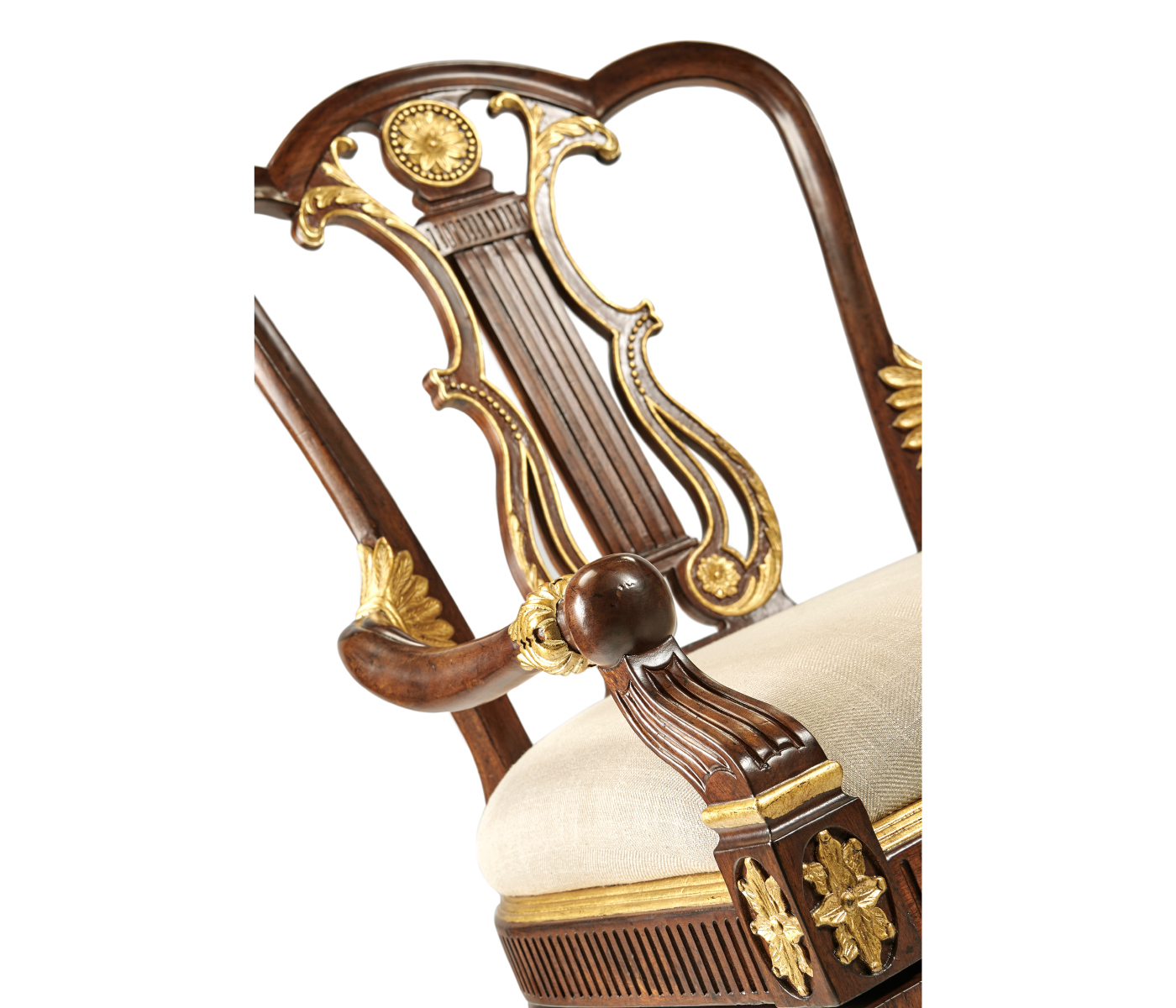 Buckingham Lyre Back Arm Bar Stool