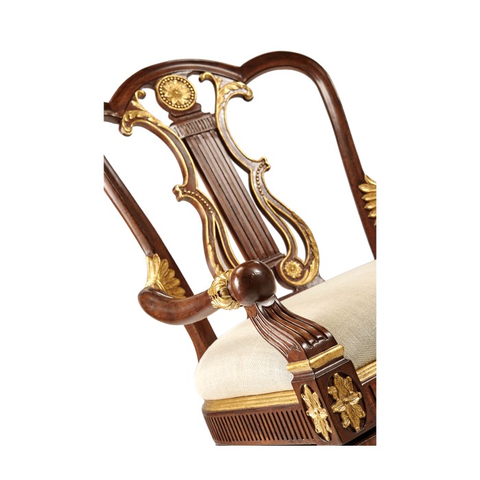 Buckingham Lyre Back Arm Bar Stool