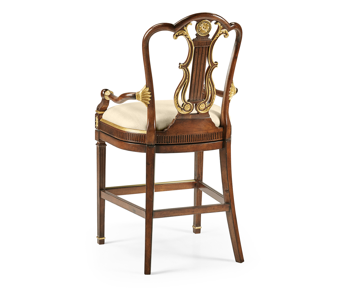 Buckingham Lyre Back Arm Bar Stool