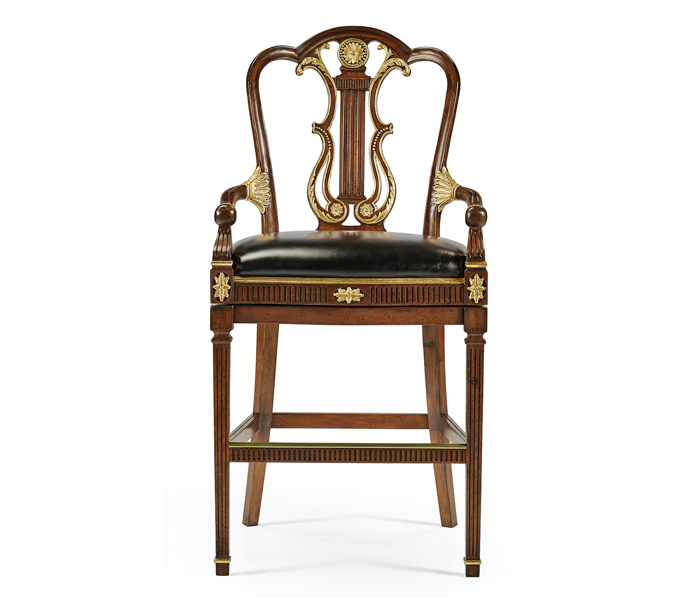 Buckingham Lyre Back Arm Bar Stool