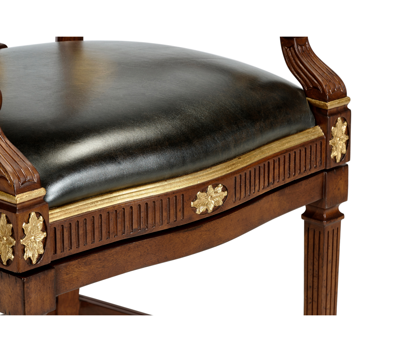 Buckingham Lyre Back Arm Counter Stool