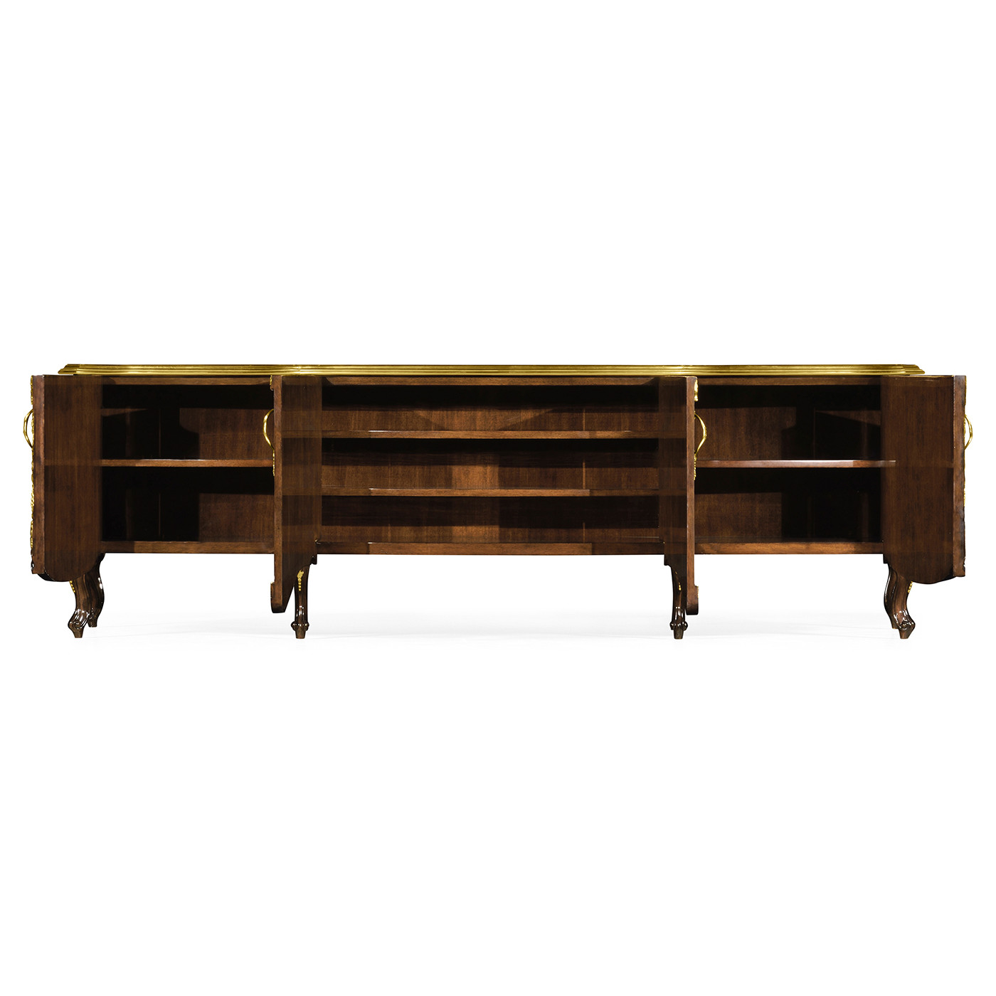 Low Mahogany & Gilded Entertainment Unit