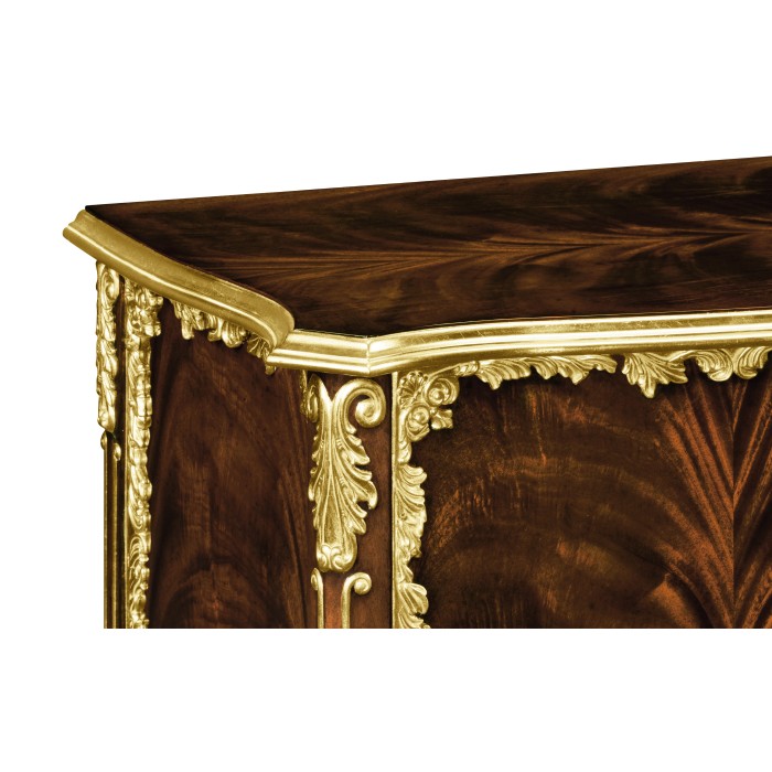 Low Mahogany & Gilded Entertainment Unit