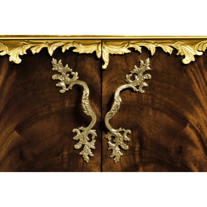 Low Mahogany & Gilded Entertainment Unit