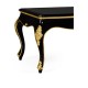 Black Coffee Table in Gloss Painted Black with Clear Glass Top