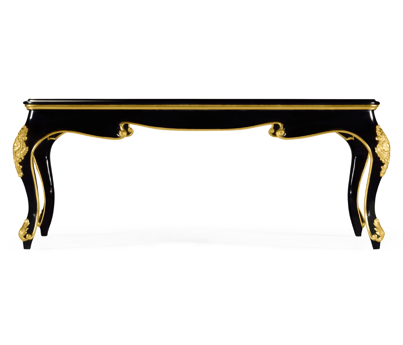 Black Coffee Table with Eglomise Glass