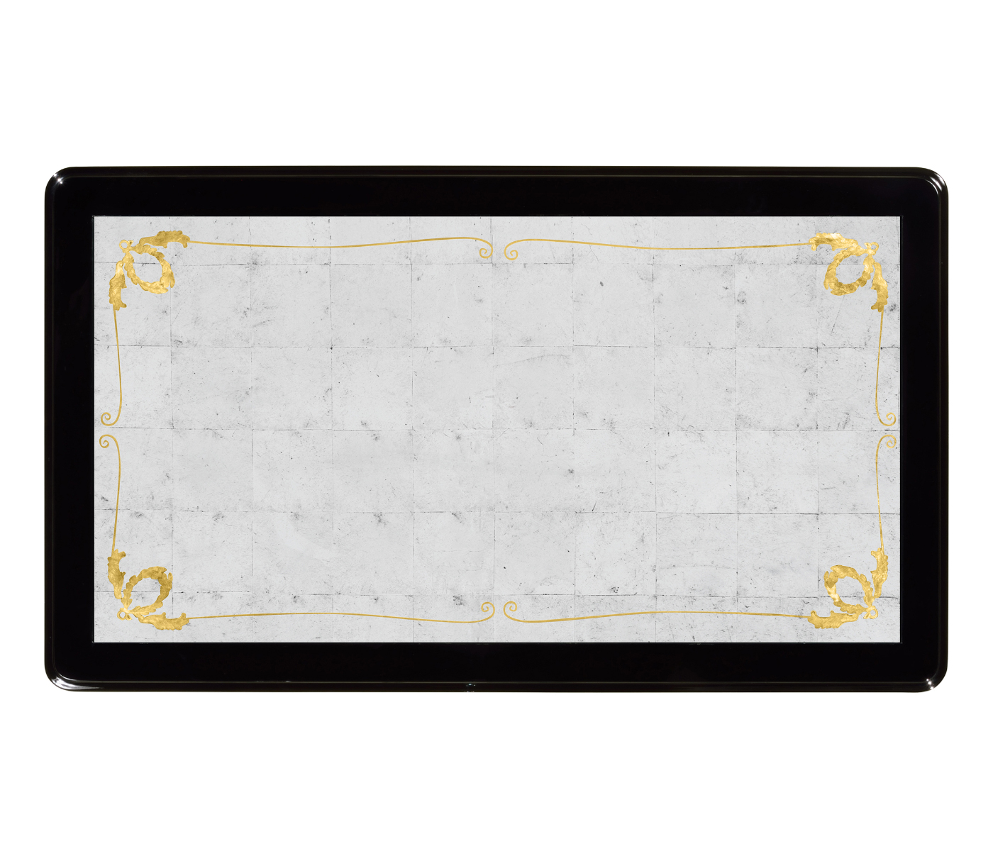 Black Coffee Table with Eglomise Glass