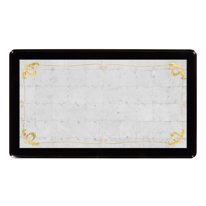 Black Coffee Table with Eglomise Glass