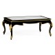 Black Coffee Table with Eglomise Glass