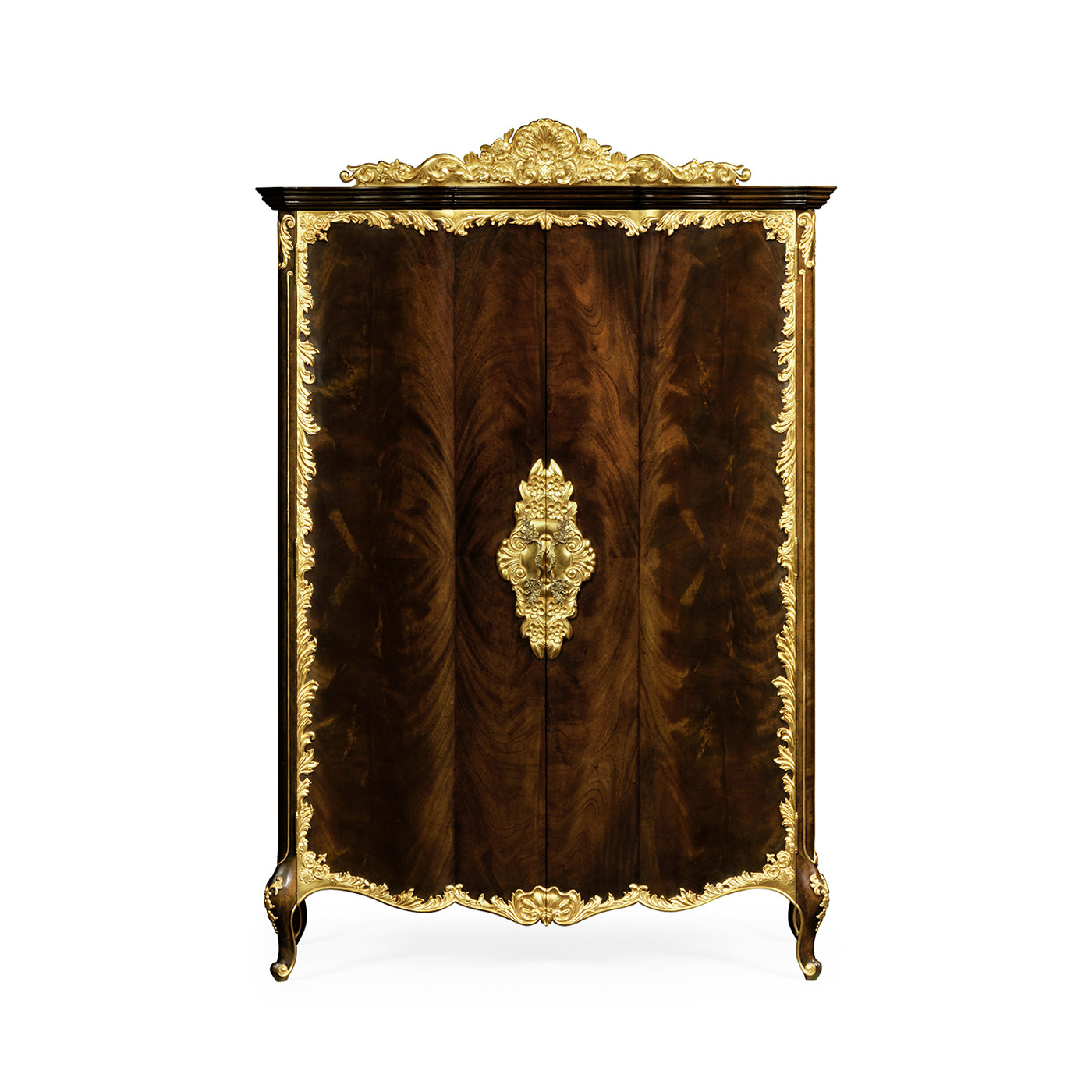 Mahogany & Gilded Carved Armoire