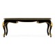 Black Coffee Table with Clear Glass Top