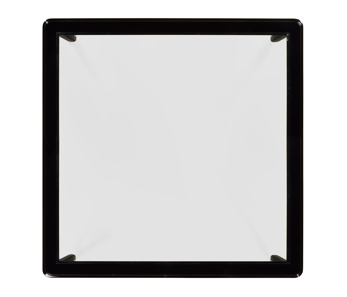 Black Coffee Table with Clear Glass Top