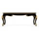Black Square Coffee Table with Eglomise Glass Top