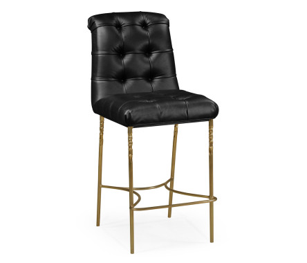 Contemporary Crotch Walnut Bar Stool