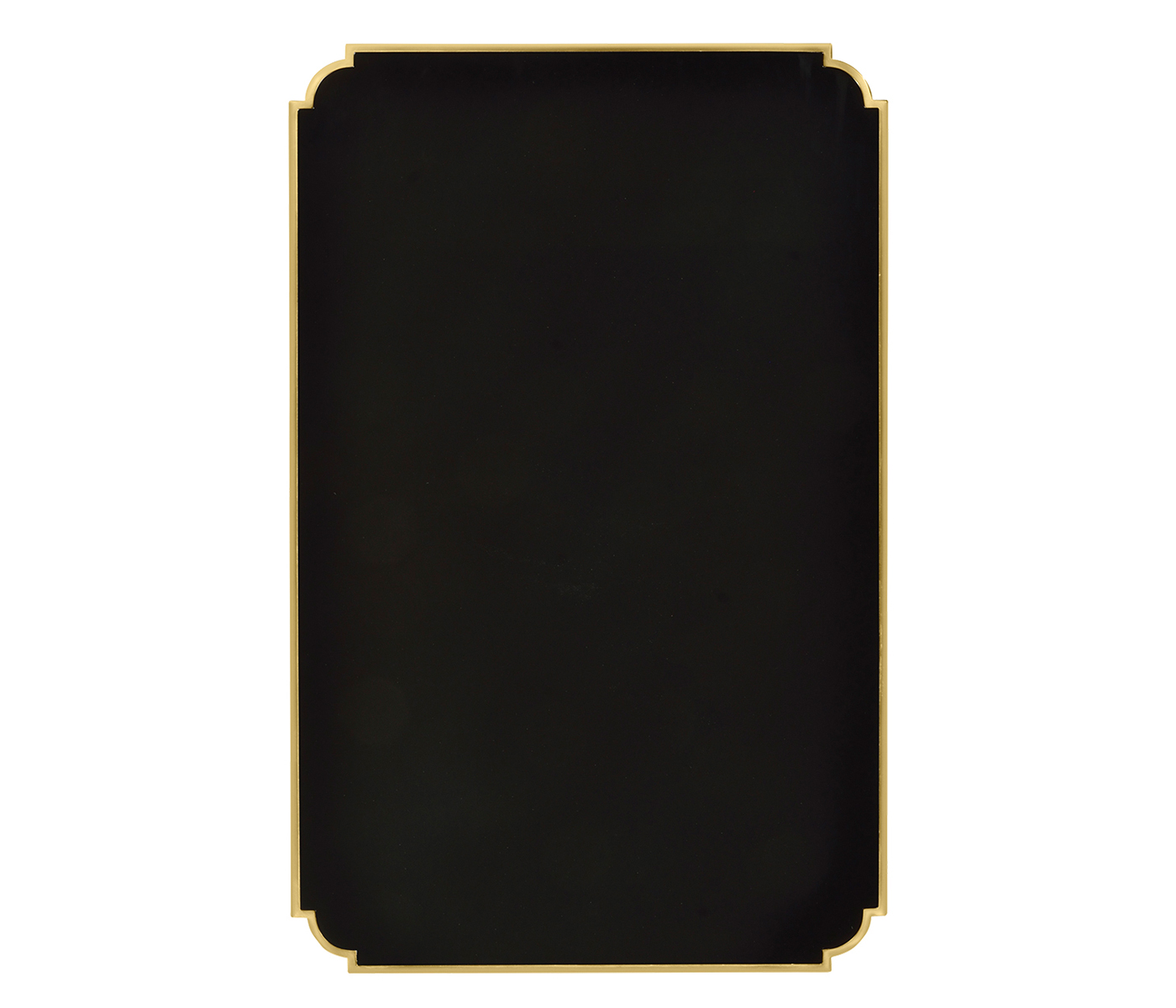 Black End Table with Eggshell & Bronze Detailing