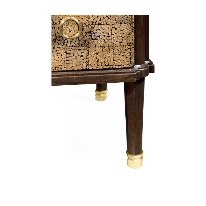 Chest of Drawers with Eggshell Inlay & Brass Details