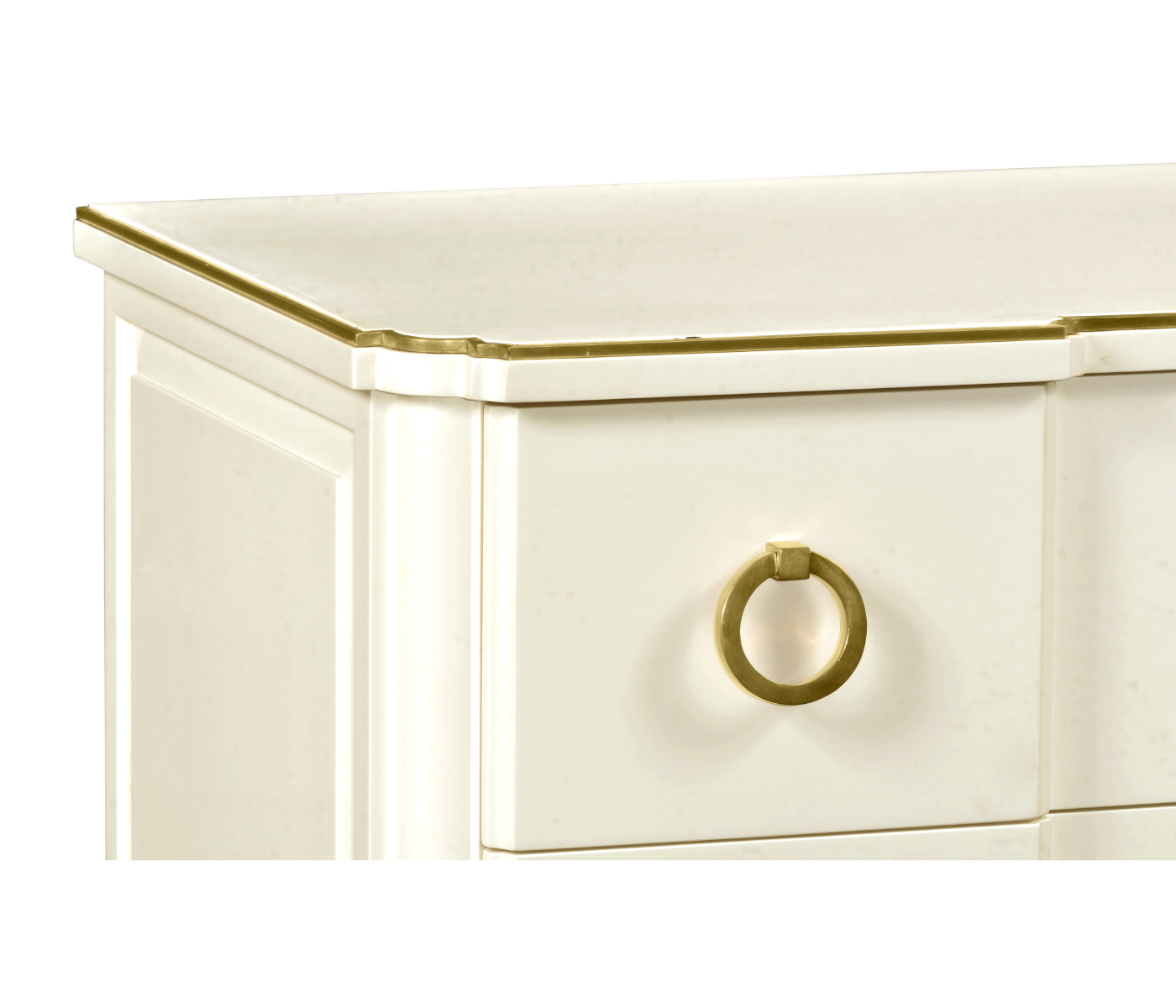 Ivory & Brass Chest of Three Drawers
