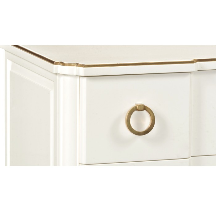 Ivory & Brass Chest of Three Drawers