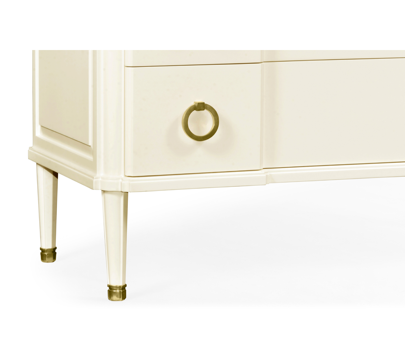 Ivory & Brass Chest of Three Drawers