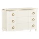 Ivory & Brass Chest of Three Drawers