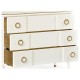 Ivory & Brass Chest of Three Drawers