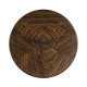 Brown Mahogany Lamp Table with Brass Moulding
