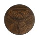 Brown Mahogany Lamp Table with Brass Moulding