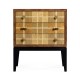 Pale Tartan Two-Drawer Nightstand
